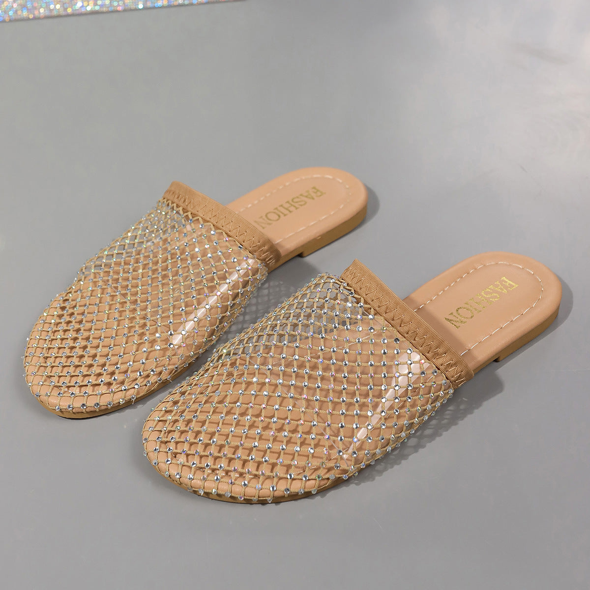 Transparent Rhinestone Hollow Sandals