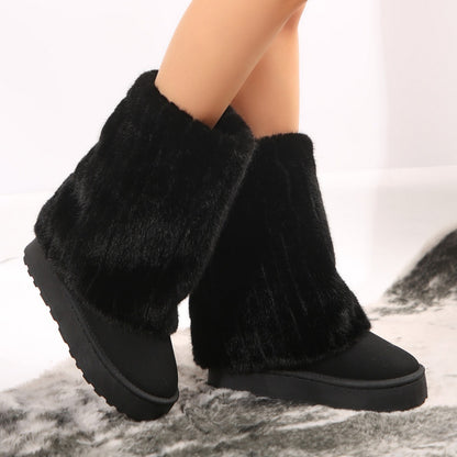 Thick-Soled Plush Snow Boots